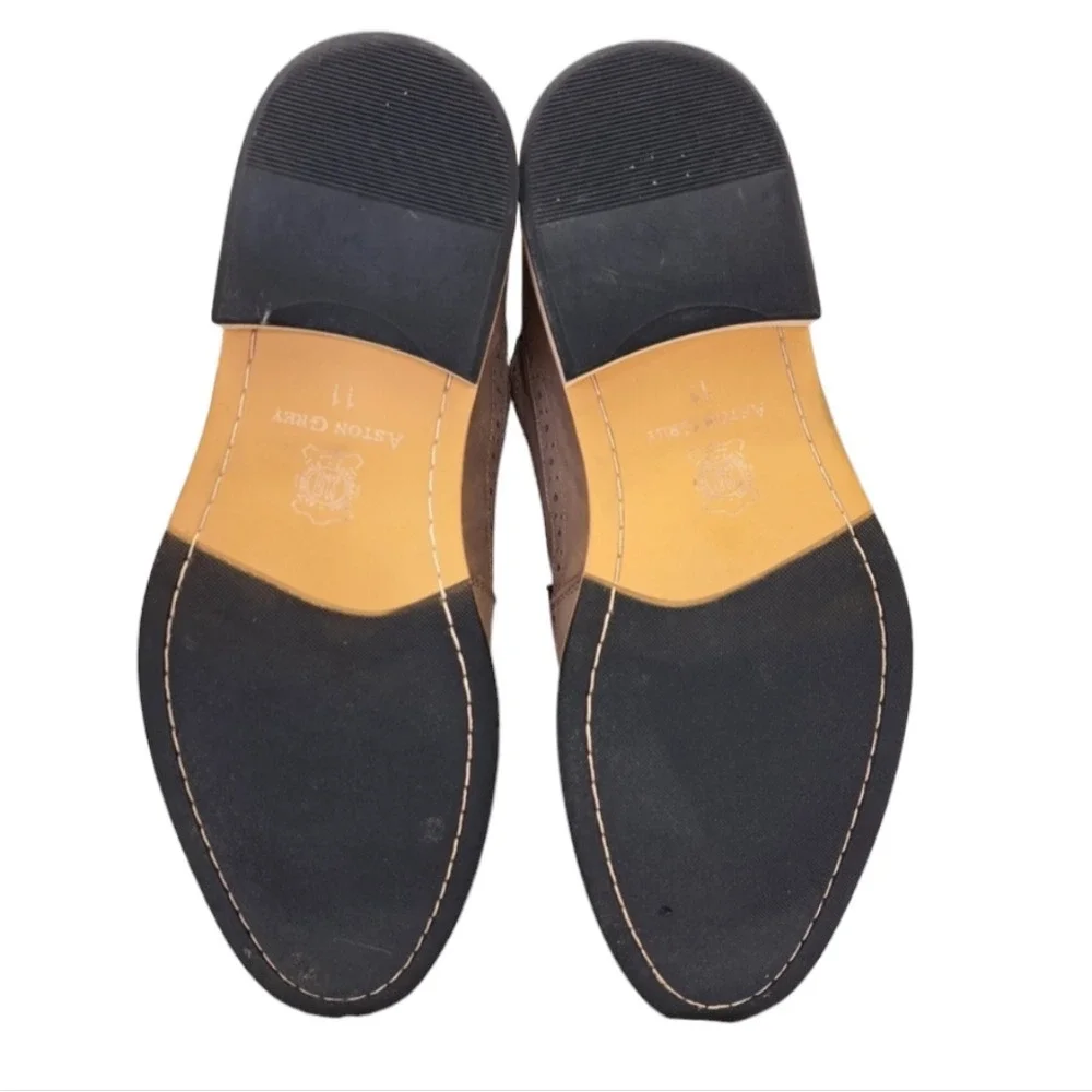 Aston‎ Grey Collection Men's Genuine Leather Upper Dress/Casual Shoes Tan 11